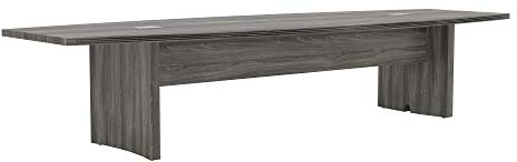 Safco Aberdeen 12ft Conference Table | Contemporary Laminate Gray Steel | Ideal for Modern Business and Meeting Rooms| ACTB10LGS