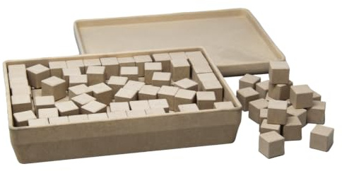 WISSNER® RE-Wood Würfel 2x2x2 cm (150 Stück) - Naturfarben
