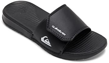 Quiksilver Mäns ljusa kustjusterar ungdomar strand- och poolskor, Svart - Svart svart vit svart Xkwk - 48 EU