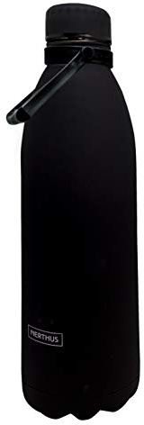 Nerthus FIH 622 - Termo Doble Pared para Frios y Calientes Diseño Negra 1500 ml Libre de Bpa, Tapon Hermético, Acero Inoxidable 18/40, Negro