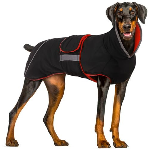 Hundemantel Hundejacken hundebekleidung Winter hundemantel Fleece Futter, 2 in 1 Outfit Kaltwettermantel, Reflektierend Wasserdichter winddichter Schneeanzug Warme Weste für kleine mittelgroße Hunde