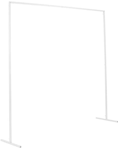 XJYMCOM Rectangle Wedding Arch 6.56ft Metal Garden Arch Wrought Iron Wedding Arch for Climbing Plants Roses Indoor Outdoor for Backyard Lawn Patio Courtyard Wedding Decorations(White)
