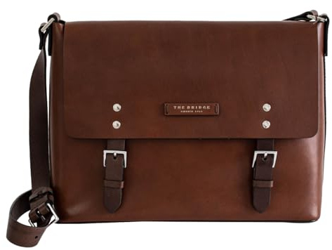 The Bridge Messanger Herren 45363101 Braun Linie lorenzo Schulterriemen, braun, Taglia unica, Minimalistisch
