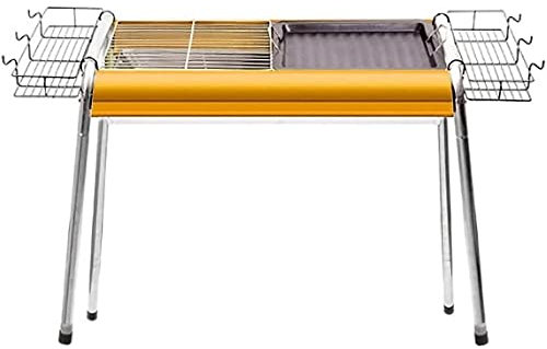 MNSSRN Home Full BBQ Grill, Holzkohlegrill Outdoor Tragbares Reisebrudeln BBQ Charcoal Grill mit Beinen für Camping, Picknick, Outdoor