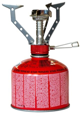 KEMPER - Kit fornello a gas pieghevole compatto 4,5 kW per bottiglia butano propano campeggio alta montagna