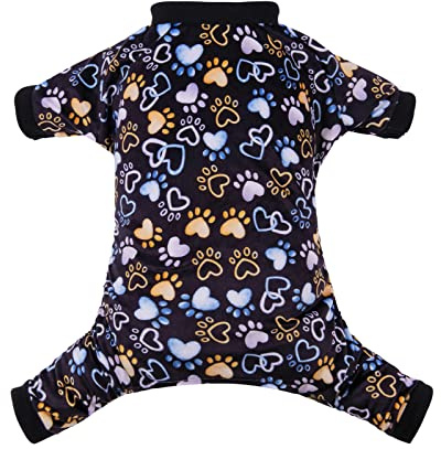 CuteBone hund pyjamas kostymer fleece husdjur kläder valpar onesien vinter semester söt katt Jammies P220S-DE