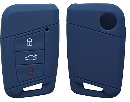 kwmobile Cover Chiavi Auto Compatibile con VW con 3 tasti (solo Keyless Go) - Custodia Protettiva Chiave Auto Copri Telecomando Gomma - Portachiave Macchina Silicone