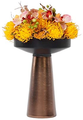 PEVSCO Topfpflanzen Simulation Blume Kunst Künstliche grüne Pflanze Bonsai Gefälschte Chrysantheme Topf Tisch Couchtisch Dekoration Ornamente