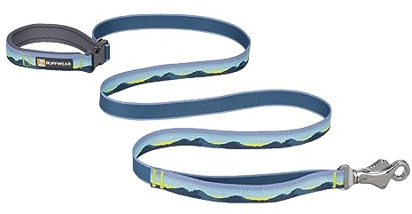 RUFFWEAR Crag Dog Lead, Everyday Dog Leash with Integrated Reflectivity, Comfortable Hand Held or Waist Worn, Lightweight & Portable, Pet Accessories for Walks, 1.8m Long, Alpine Dawn