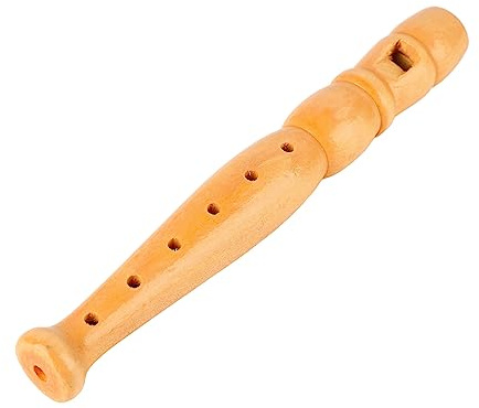 Flauto di Legno, Flauto Verticale a 6 Fori Clarinetto Corto in Legno Strumento Musicale a Fiato Giocattolo per Bambini Principianti