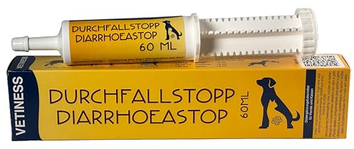 vetiness Diarrhoea Stop Paste 60 ml | para la diarrea aguda en Perros >30 o como envase de Valor para Todos los tamaños, Mezclar Directamente en la Boca o en el alimento