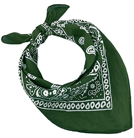 JOPHY & CO. Lot de 3, 5, 10 bandanas 100% coton pour femme, homme, enfant, couleur unie et/ou motif paisley, cod.A644