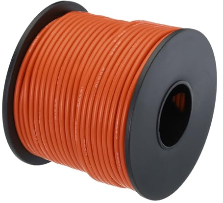 QUARKZMAN 18AWG Kabel Elektrischer Draht 0,82 mm² Verzinntes Kupferkabel 30 Meter, Stromkabel Hohe Temperatur Leitung Erdkabel Litzenkabel Elektro Klingeldraht für Kfz Kabelkanal, Orange