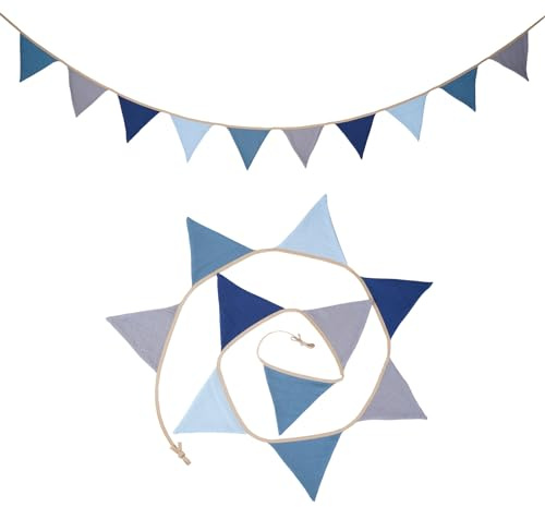 Tongyixin Wimpelkette Kinderzimmer, hausbett Himmel，Girlande Kinderzimmer，Kinderzimmer Deko，Wanddeko Geschenk，Wandtattoo Kinderzimmer Mädchen & Jungen，Babyzimmer & Babybett Deko(Einfachheit - Blau)