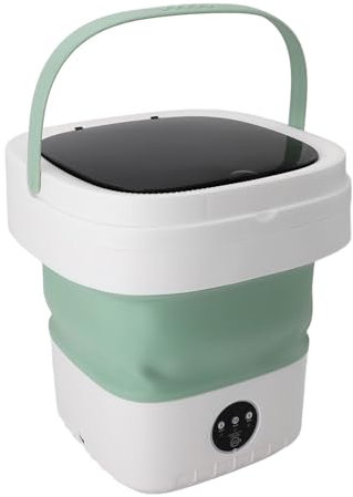 Machine à Laver Portable, Mini Laveuse Pliable de 12 L avec Essoreuse, Petite Machine Laver Pliable pour Vêtements Voyage Camping-car Dortoir Appartement Chaussettes