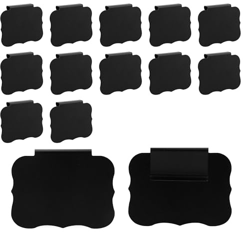 Etikettenhalter aus PVC & Metall - Beschriftungsschilder zum Klemmen, Ideal zur Aufbewahrung und Organisation von Klebeetiketten