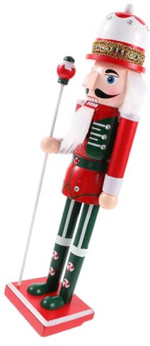 Ornaments Serie di caramelle classiche schiaccianoci decorazione soldato da 38 cm figura di noce di Natale per la decorazione della casa di Natale Ornamento e decorazioni per le vacanze sculpture