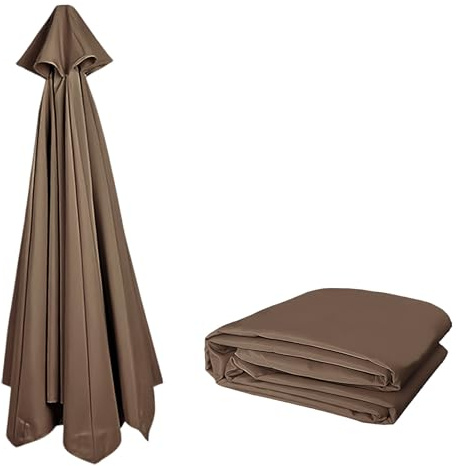 3.50M Rechange pour parasol de patio en extérieur | Remplacement robuste pour parapluie de marché | Toile de parasol pour 8 baleines | Protection UV et imperméable | auvent de rechange Seulement