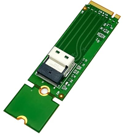 M.2 M-Key to Slimline SAS (SFF-8654) 4i Adapter, Applied for Multiple expansions, Applicable to Windows Server/Windows/Linux/VMwareESX/ESXi/Centos/Ubuntu System