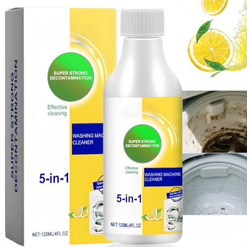 120ML Washing Machine Cleaner & Deep Clean,Drum Descaler,Mould & Limescale Remover,Stain Remover,Prevents Odours,Fresh Laundry Solution,Effective Hygiene,Best Washing Machine Cleaning Liquid