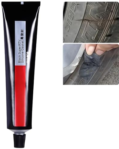 54g Black Silicone Sealant,Fast-Curing Waterproof Adhesive for Cars,High Temperature Windscreen Sealant,Multi-Purpose Black Caulk S/ealant,Long-Lasting Repairs for Car,Bathroom,Headlight