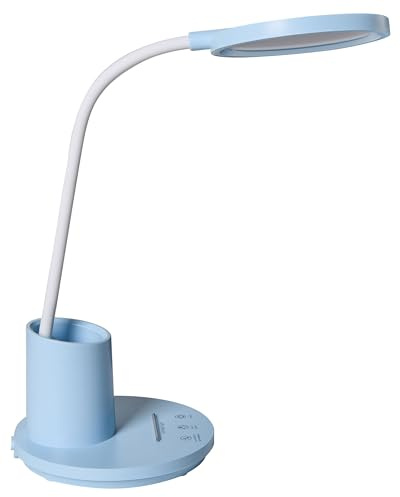 Schreibtischlampe LED blau verstellbar dimmbar modern für Homeoffice Vela