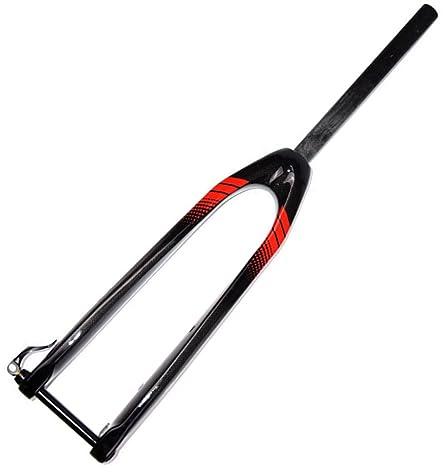 NURUGURE MTB DH Federgabelcarbon Fiber 26/27.5/29 Forcella Anteriore 1-1/8'' Tubo Dritto Mountain Bike Forcelle rigide Perno Passante 15x100mm Freno a Disco Bicicletta