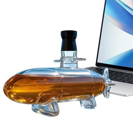 Bouteilles de vin en forme de sous- - Conteneur à thème maritime, ornement artistique en | Design élégant inspiré du bateau océanique, expérience à offrir pour les événements