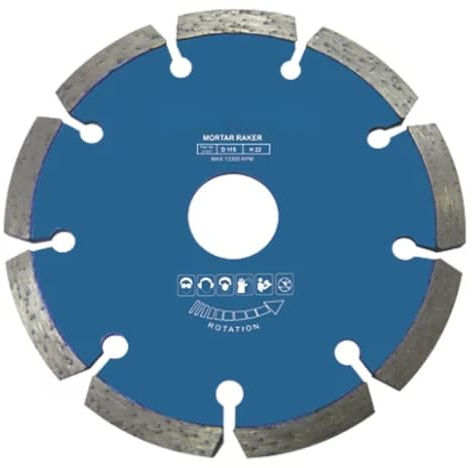 MASONRY MORTAR RAKING BLADE 115MM X 22.23MM, For General Masonry, Natural Stone, Concrete, Engineering Brick & Granite, 1 in Pack