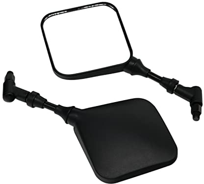 Motorradspiegel M10 10mm Black Square Dual Sport Motorrad Rückspiegel Klarglasgehäuse Für Suzuki Seitenspiegel