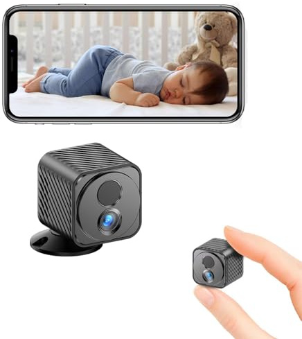 Hidden Camera,1080P Wireless Mini Camera with 60-Days Long Battery Life, AI Motion Detection Alerts, Auto Night Vision, Small Nanny Cam for Home/Indoor Security, Free Cloud Storage, No Need SD/TF Card
