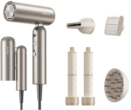DREAME Pocket Pro Asciugacapelli ad Alta Velocità, Pieghevole in 3 Forme, con Soli 300 g, Motore da 110,000 Giri/Minuto, 300 Milioni di Ioni Negativi/cm³, 57°C, Asciugatura 40s, 2026 Nuova Versione