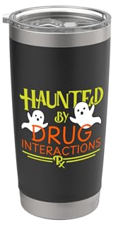 Farmacia Halloween Haunted Tecnico Farmacista Bicchiere termico in acciaio inox doppia parete