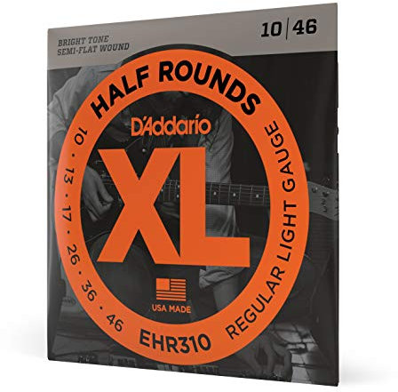 D'Addario E Gitarren Saiten | Gitarrensaiten E Gitarre | E Gitarre Saiten | Electric Guitar Strings | EHR310 XL Saitensatz für Gitarre 0,025 cm - 0,11 cm (.010 - .046 Zoll)