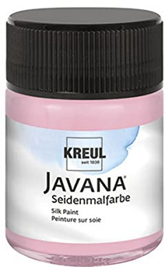 KREUL 8171 - Javana Seidenmalfarbe im 50 ml Glas, rosé, hochpigmentierte und brillante Farbe auf Wasserbasis, mit fließend flüssigem Charakter, dringt tief in die Fasern ein