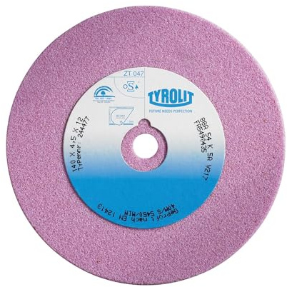 TYROLIT Sägeblatt Schärfen Disc, hochwertiges Korund 88 A, Form 1, Körnung 80, 150 mm x 3 mm x 32 mm, pink, 55375