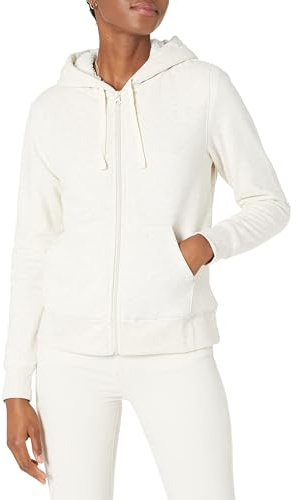 Amazon Essentials Women's Sherpa-fodrad fleecejacka med huva och dragkedja (finns i plusstorlek), Havregryn ljung, S