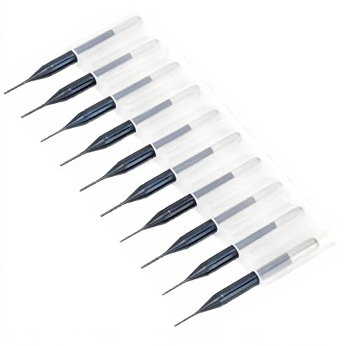 10pcs Juegos de brocas de molino de extremo Brocas rotativas CNC Brocas de fresado de PCB fresas cnc carburo de tungsteno Carburo de tungsteno fresas cnc Spiral