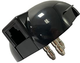 ORNIN Adattatore telefonico , spina a 3 poli / presa RJ11 6P2C, nero