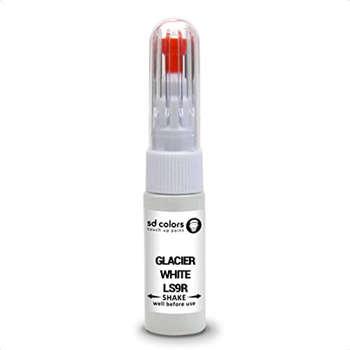 SD COLORS GLACIER WHITE LS9R compatible with VW/AUDI New Touch Up Paint Pen REPAIR KIT 7ML SCRATCH CHIP BRUSH COLOR CODE LS9R GLACIER WHITE