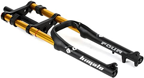 WZFANJIJ Mountain Front Gabel Luftdruck Stoßdämpfer Gabel Gabel Fahrradzubehör Magnesiumlegierung Schulterkontrolle,Gold-27.5inches