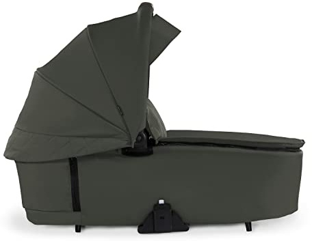 hauck Babywanne mit Memory-Knöpfen für Walk N Care Kinderwagen für Neugeborene ab Geburt bis 9 kg, UPF 50+, XXL Panoramafenster, Weiche Poslterung, Klein Zusammenklappbar (Dark Olive)