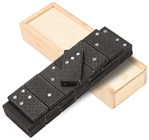Domino Spiel, 28-teiliges Dominosteine Set aus Holz, Lernbrettspiel f¨¹r Erwachsene und Kinder, Klassische Brettspiele