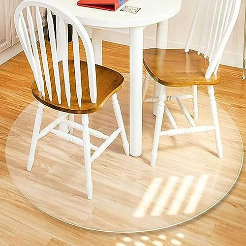 JIAJUTUI001 Runde Bodenschutzmatte Transparent Bürostuhl rutschfeste,1.5mm Transparent Chair Mat für Büro Arbeitszimmer Schlafzimmer Bürostuhl Matte Hartboden (Frosted,170cm/66.3in)