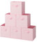 GRANNY SAYS Cubos Almacenaje, Pack de 6 Cubos de Almacenamiento 27x27, Cajas Almacenaje Tela, Cestas Organizadoras, Cajas Organizadoras Plegable, Kallax Accesorios, Cajas para Estanterias, Rosa