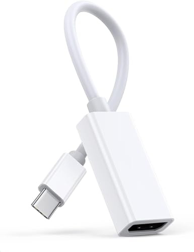 Apple USB-C auf HDMI Adapter 4K @ 60Hz für iPhone 15 MacBook Pro Air iPad Pro, USB 3.1 Typ C Digital AV HDMI 2.0 Kabel, kompatibel mit Samsung Galaxy S23/S22, Pixelbook, XPS und mehr (weiß)