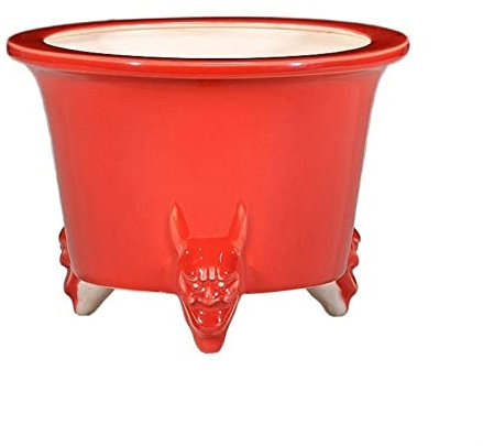 Pots de Plantes D'intérieur et D'Extérieur Personnalité Créative Crack Pot De Fleur Succulente Orchidée Plante Verte Pot De Plante En Céramique Planteur Rond À ​​Pieds Hauts Jardinières Pour Plantes D