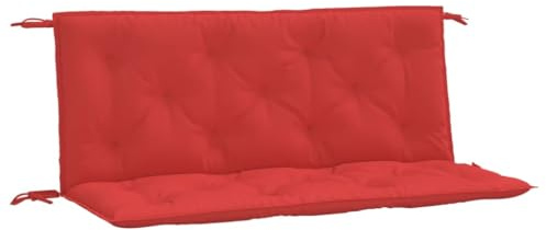 vidaXL Gartenbank-Auflagen 2 STK. Rot 120x50x7 cm Oxford-Gewebe