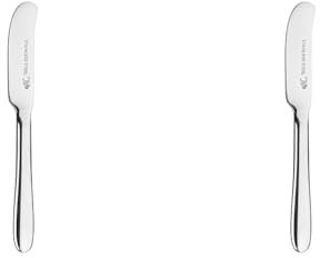Tala Performance Stainless Steel Butter Knife, Rust and Stain Resistant, Non-Slip Grip, Dishwasher Safe with a Mirror Polish Finish, Contemporary Design Made to Traditional Standards (Pack of 2)