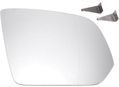 A ABSOPRO Verre Rétroviseur Droit Pour Mercedes V-Class W447 16-19 1pc | Asphérique, Chauffé, Avec Plaque Support, Vrai Verre, Blanc, 2 Broches, Réglage Électrique, OE 4478111700, 21.6 Cm